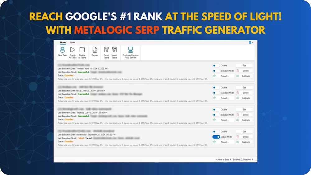 Reach Google's #1 Rank at the Speed of Light with MetaLogic SERP Traffic Generator!