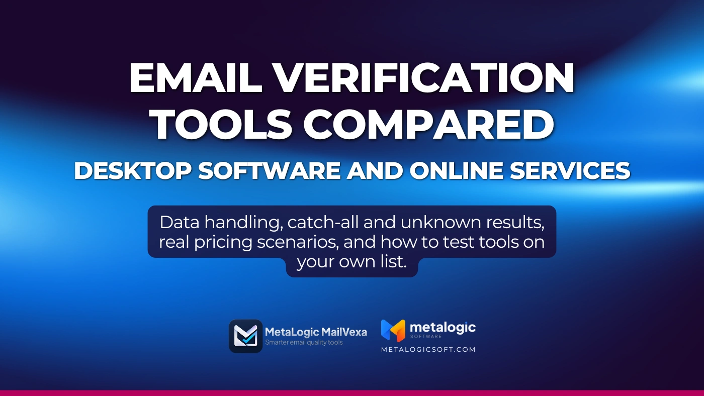 Email verification tools compared: desktop software and online services