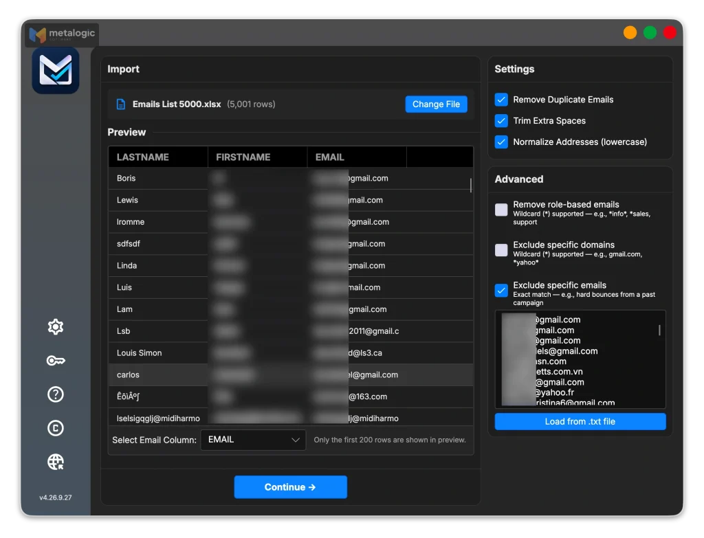 Remove past bounces before checking, so you never pay time to verify them again.