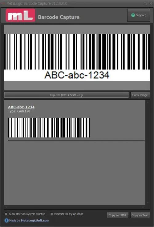 MetaLogic Barcode Capture